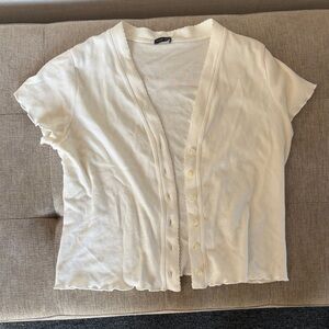 Brandy Melville Off-White Button-Down Shirt